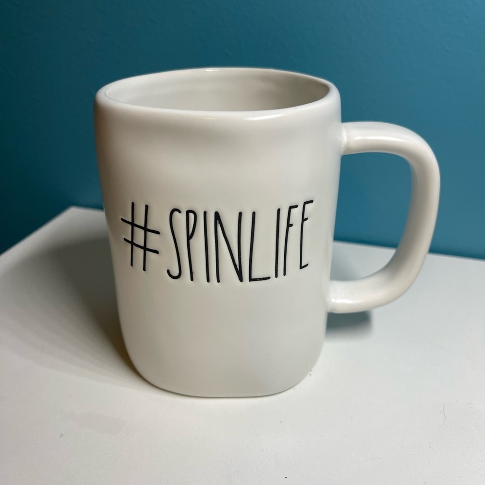 Rae Dunn #Spinlife mug new never used!